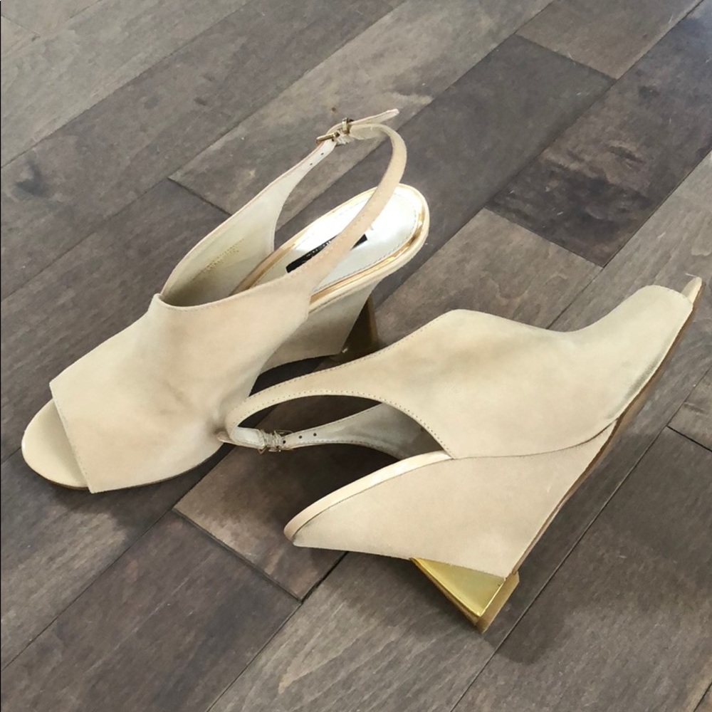 Charles & Keith open toe slingback wedge